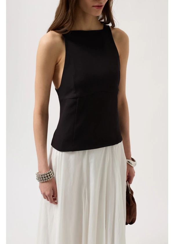 Sırt Kurdele Detay Bluz