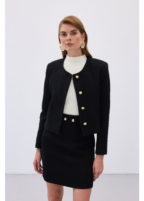 Siyah Kısa Tüvit Ceket